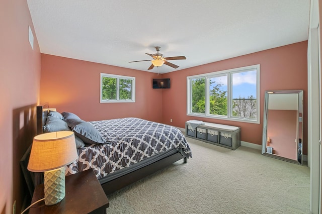 10460 Kismet Isle, Chisago Lake Twp, MN 55013 - carpeted bedroom with baseboards and ceiling fan