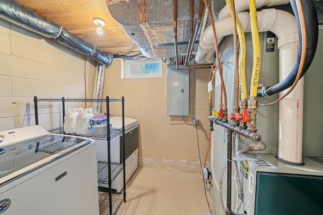 10460 Kismet Isle, Chisago Lake Twp, MN 55013 - laundry area featuring washer / dryer and electric panel