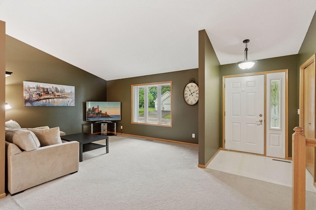 22087 Jasmine Way, Rogers, MN 55374 - foyer with carpet floors and lofted ceiling