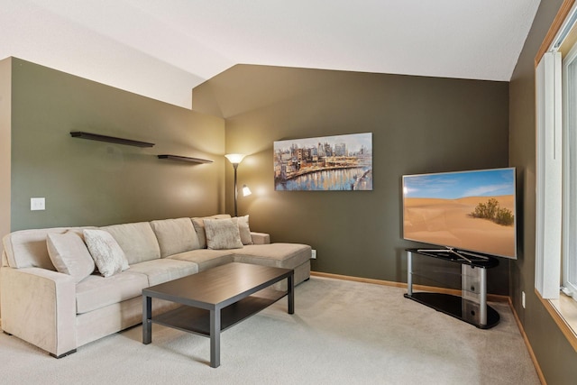 22087 Jasmine Way, Rogers, MN 55374 - living room featuring vaulted ceiling and carpet