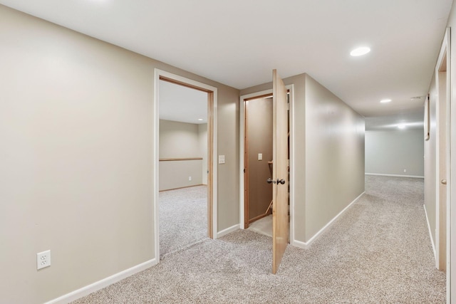 22087 Jasmine Way, Rogers, MN 55374 - hall featuring carpet flooring and recessed lighting