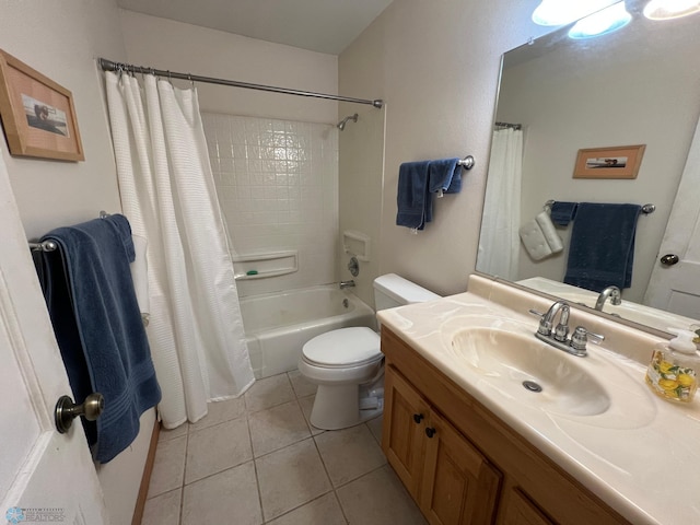 1410 4th St S, Moorhead, MN 56560 - full bath featuring vanity, shower / tub combo with curtain, and tile patterned flooring