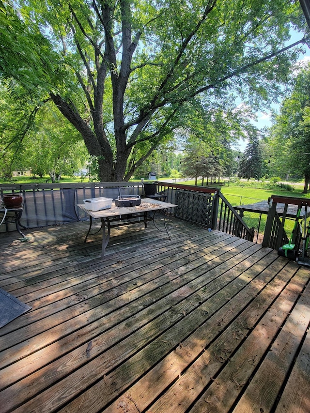 3938 191st Ave NE, Wyoming, MN 55092 - view of wooden deck