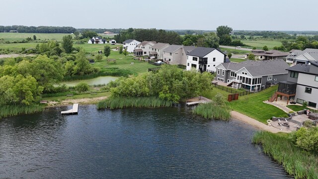 1301 20th Ave S, Sartell, MN 56377 - aerial view of residential area featuring a large body of water