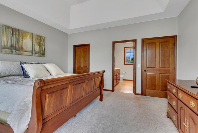 1301 20th Ave S, Sartell, MN 56377 - bedroom featuring light carpet and connected bathroom