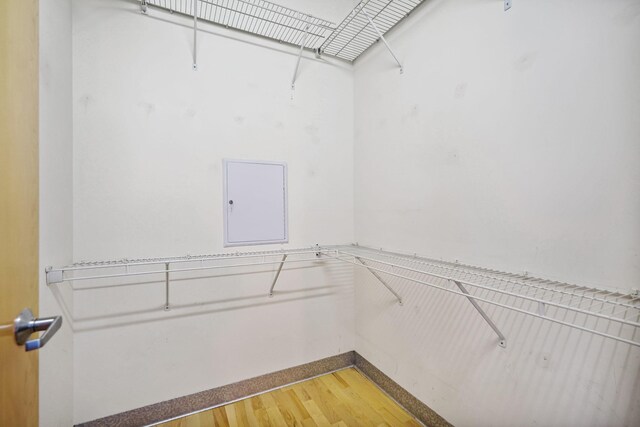 521 7th St Unit 420, Minneapolis, MN 55415 - walk in closet featuring light wood-style floors