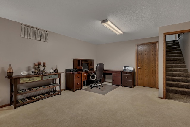 1213 4 1/2 Ave N, Sauk Rapids, MN 56379 - office area featuring light colored carpet and a textured ceiling