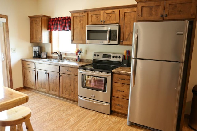 30424 410th Street Unit 4 (Share 3) - Cic #65, Dent, MN 56528 - kitchen featuring stainless steel appliances, brown cabinetry, and light wood-style flooring