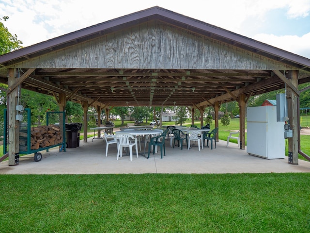 30424 410th Street Unit 4 (Share 3) - Cic #65, Dent, MN 56528 - view of property's community with a lawn, a patio, and a gazebo