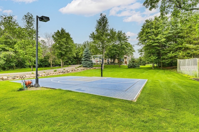 18250 221st Ave NW, Big Lake, MN 55309 - view of basketball court with basketball court and a yard