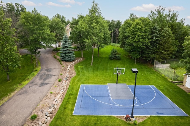 18250 221st Ave NW, Big Lake, MN 55309 - view of basketball court featuring community basketball court and view of scattered trees