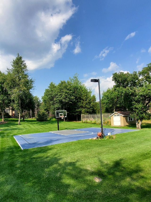 18250 221st Ave NW, Big Lake, MN 55309 - view of sport court featuring community basketball court and view of wooded area
