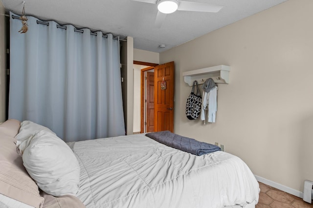 333 8th St SE Unit 120, Minneapolis, MN 55414 - bedroom featuring baseboard heating and ceiling fan
