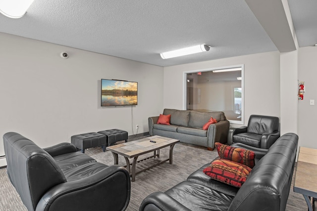 333 8th St SE Unit 120, Minneapolis, MN 55414 - living room featuring a textured ceiling
