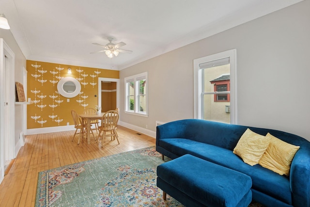 5321 39th Ave S, Minneapolis, MN 55417 - living area with ceiling fan and light wood finished floors
