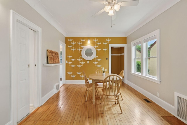 5321 39th Ave S, Minneapolis, MN 55417 - dining room featuring light wood-style floors and ceiling fan