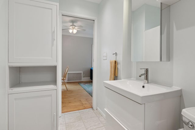 5321 39th Ave S, Minneapolis, MN 55417 - bathroom with ceiling fan and vanity
