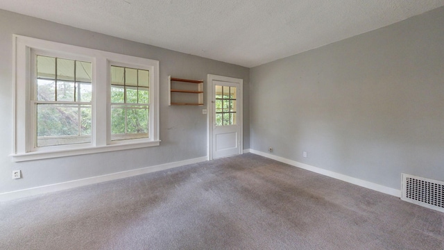 3672 Snelling Ave N, Arden Hills, MN 55112 - empty room with dark carpet and a textured ceiling