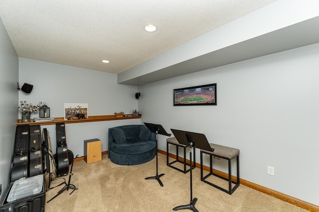 25 Conway Ct SE, Rochester Twp, MN 55904 - carpeted home office with recessed lighting and a textured ceiling
