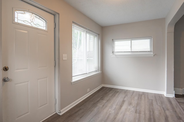 1303 Fremont Ave, Saint Paul, MN 55106 - entryway with wood finished floors and a textured ceiling