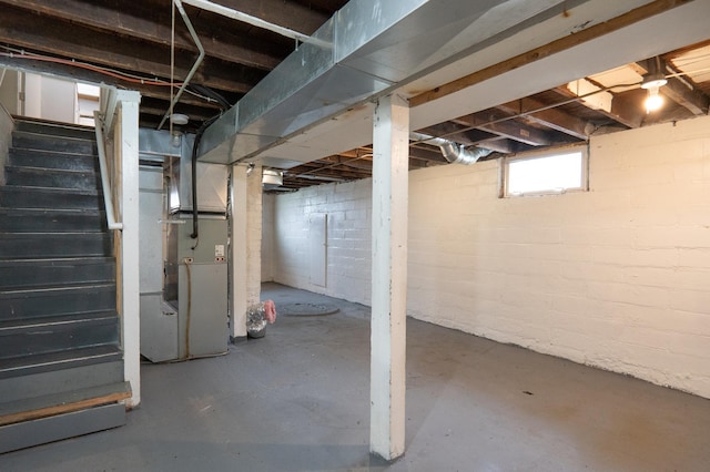 1303 Fremont Ave, Saint Paul, MN 55106 - below grade area with stairs and heating unit