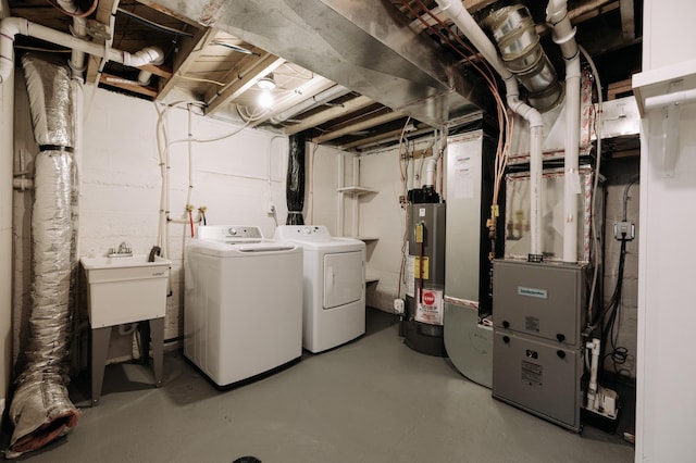 3445 4th Ave S, Minneapolis, MN 55408 - unfinished below grade area featuring gas water heater and washer and dryer