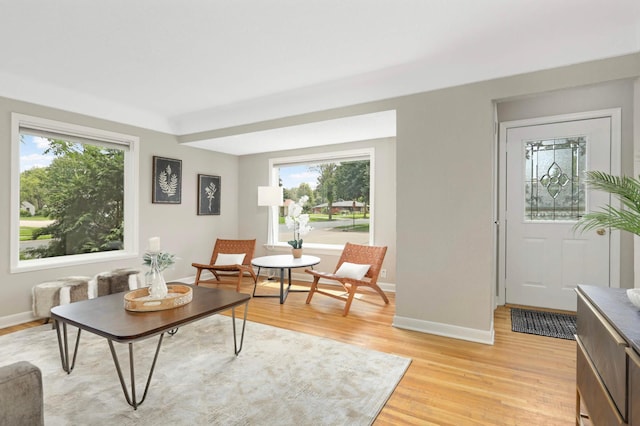 333 3rd St NE, Osseo, MN 55369 - living area featuring plenty of natural light and light wood-style flooring