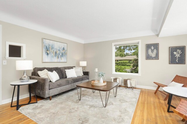 333 3rd St NE, Osseo, MN 55369 - living area featuring wood finished floors and baseboards