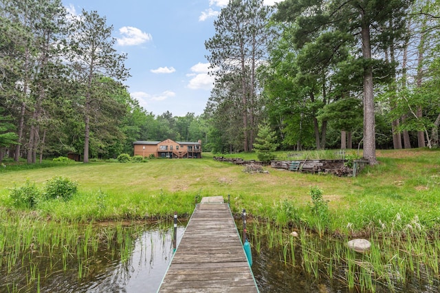 dock with a lawn