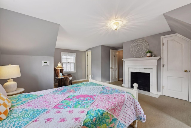 4022 Hillcrest Rd, Deephaven, MN 55391 - bedroom with carpet and a high end fireplace