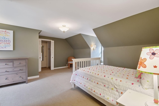 4022 Hillcrest Rd, Deephaven, MN 55391 - carpeted bedroom featuring baseboards and vaulted ceiling