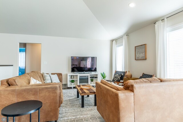 7339 21st St S, Fargo, ND 58104 - living area featuring vaulted ceiling