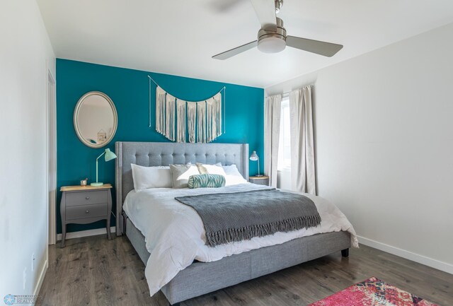 7339 21st St S, Fargo, ND 58104 - bedroom with wood finished floors and a ceiling fan