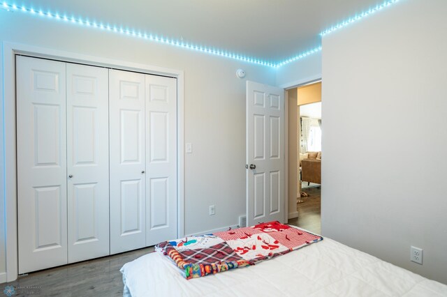 7339 21st St S, Fargo, ND 58104 - bedroom featuring a closet and wood finished floors