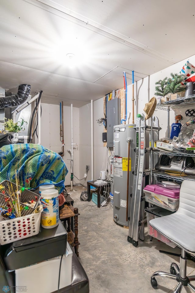 7339 21st St S, Fargo, ND 58104 - below grade area with electric water heater and electric panel