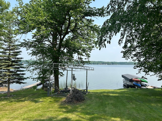 13648 Island Lake Rd W, Lengby, MN 56651 - water view featuring a dock