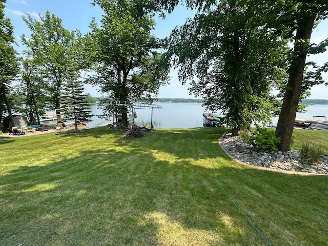 13648 Island Lake Rd W, Lengby, MN 56651 - view of green lawn with a water view