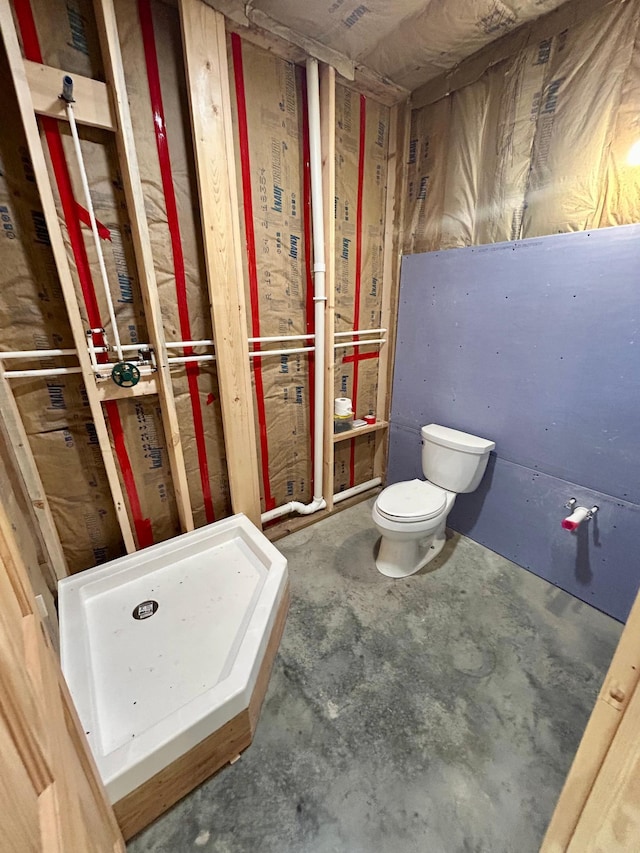 13648 Island Lake Rd W, Lengby, MN 56651 - bathroom featuring toilet and concrete floors