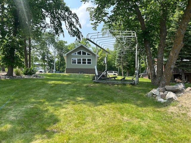 13648 Island Lake Rd W, Lengby, MN 56651 - view of grassy yard featuring a carport