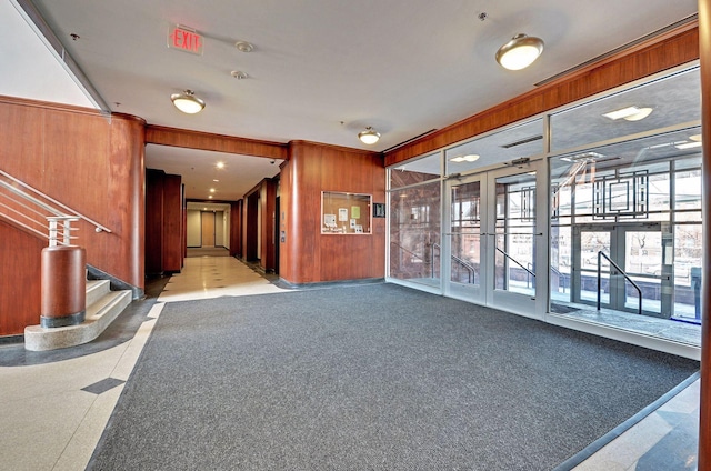 111 Franklin Ave Unit 215, Minneapolis, MN 55404 - lobby featuring wooden walls and stairway