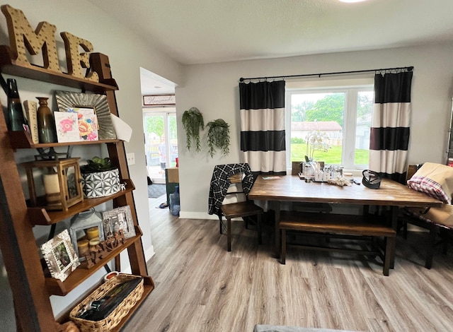 534 Main St, Perham, MN 56573 - dining space featuring wood finished floors and baseboards