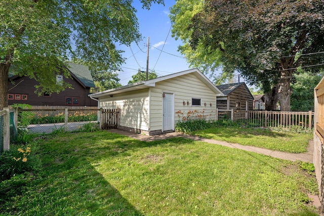 3521 26th St, Minneapolis, MN 55406 - fenced backyard featuring an outbuilding