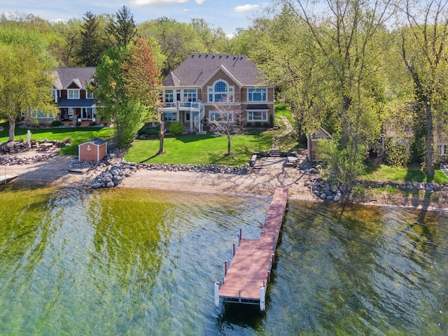 1709 1/2 Pulaski Rd, Buffalo, MN 55313 - dock featuring a water view and a yard