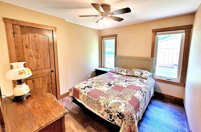 45207 281st Ln, Aitkin, MN 56431 - bedroom featuring wood finished floors and ceiling fan