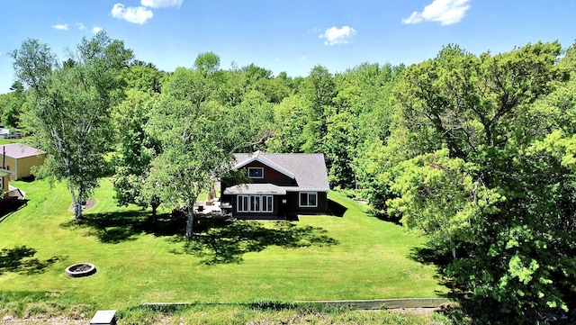 45207 281st Ln, Aitkin, MN 56431 - view from above of property with a heavily wooded area