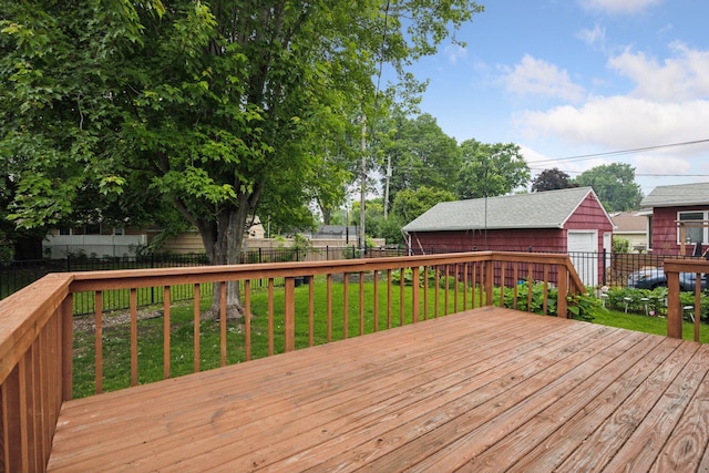 1864 Morgan Ave, Saint Paul, MN 55116 - deck with a garage and a fenced backyard