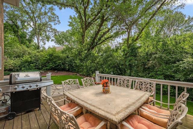 16209 Adeline Ln, Minnetonka, MN 55391 - deck featuring area for grilling and outdoor dining space