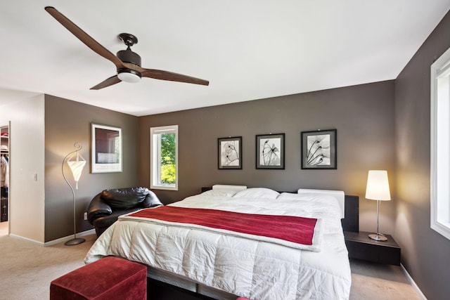 16209 Adeline Ln, Minnetonka, MN 55391 - bedroom with light colored carpet and ceiling fan