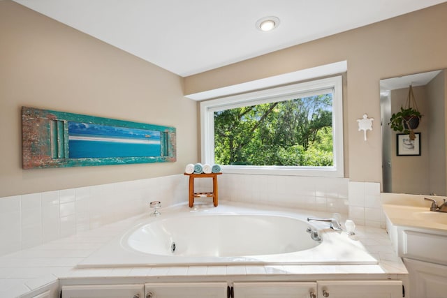 16209 Adeline Ln, Minnetonka, MN 55391 - bathroom featuring a whirlpool tub and vanity