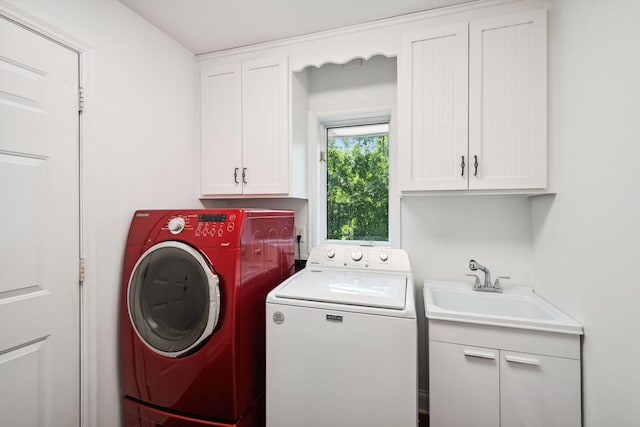 16209 Adeline Ln, Minnetonka, MN 55391 - washroom featuring washer and clothes dryer and cabinet space